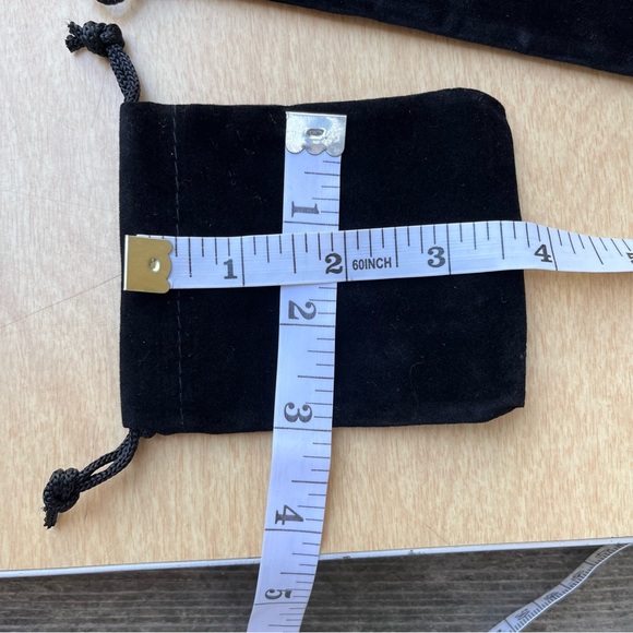 Black Velour Drawstring Bags - Picture 4 of 5